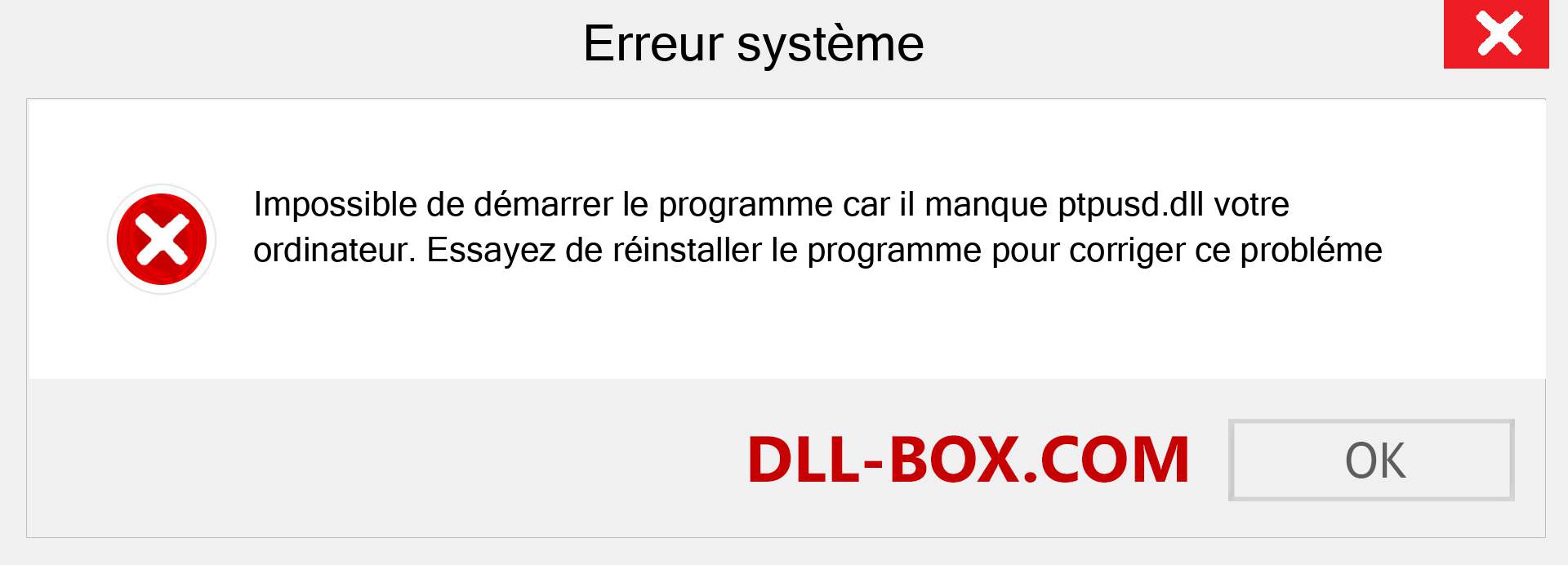 Le fichier ptpusd.dll est manquant ?. Télécharger pour Windows 7, 8, 10 - Correction de l'erreur manquante ptpusd dll sur Windows, photos, images