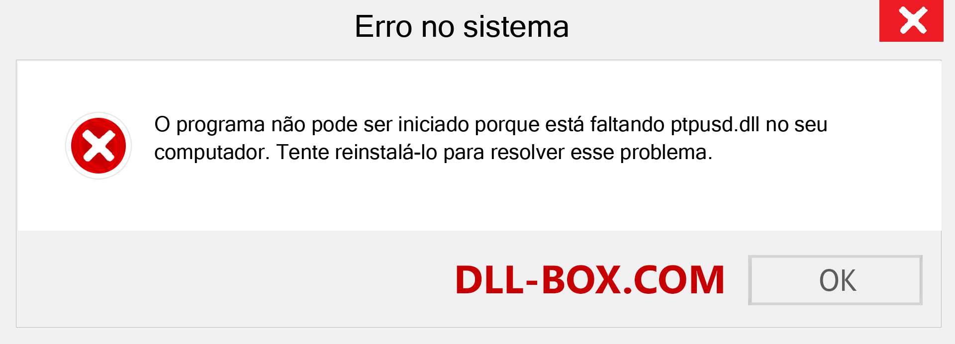 Arquivo ptpusd.dll ausente ?. Download para Windows 7, 8, 10 - Correção de erro ausente ptpusd dll no Windows, fotos, imagens